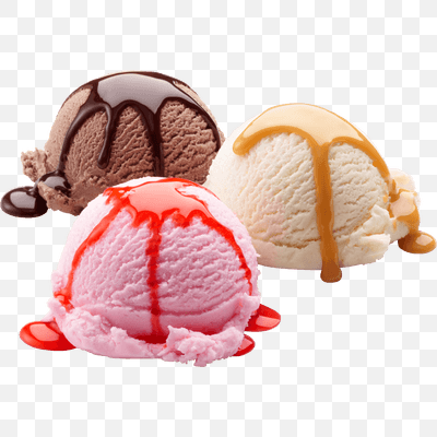 Vanilla Chocolate Strawberry Ice Cream
