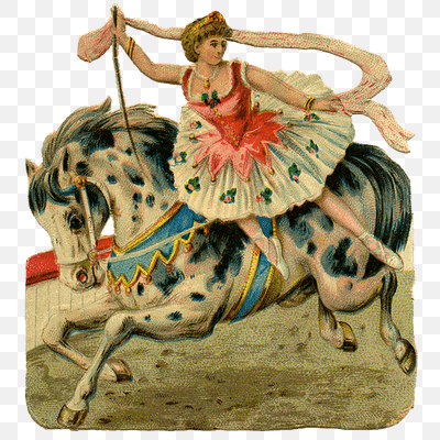 Victorian Horse Circus Scene